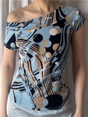 🩵Vintage // Funky Abstract Top🩵